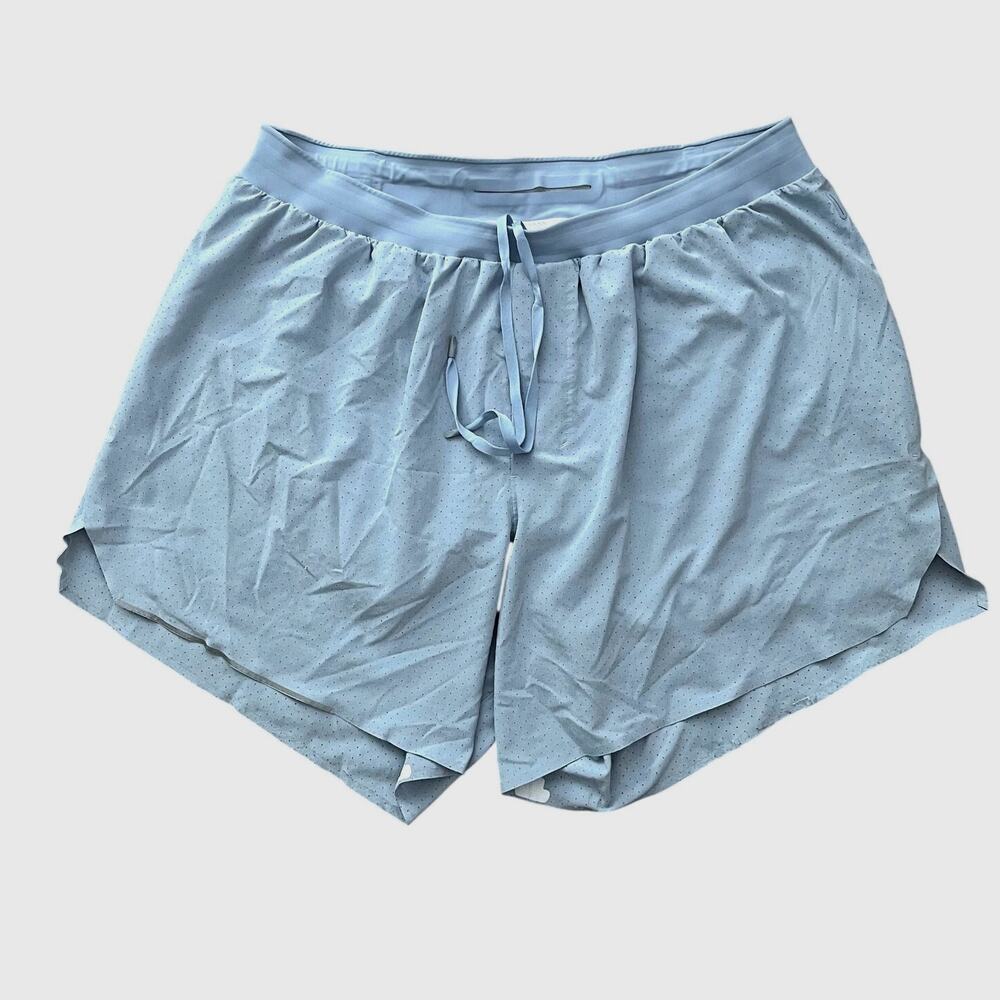 Lululemon Fast and Free Lined Short 6” Light Blue Size XL Perforated Running